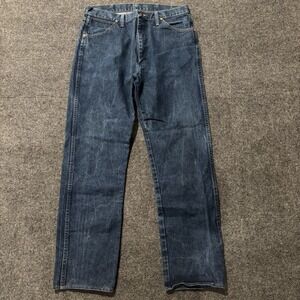 Wrangler Jeans Mens 36x34 (FITS 34x33) Blue 13MWZ Cowboy Cut Bootcut Western